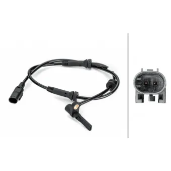 Capteur, vitesse de roue avant droit HELLA 6PU 012 806-531