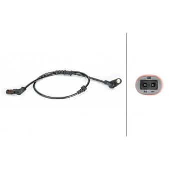 Capteur, vitesse de roue avant gauche HELLA 6PU 012 806-561