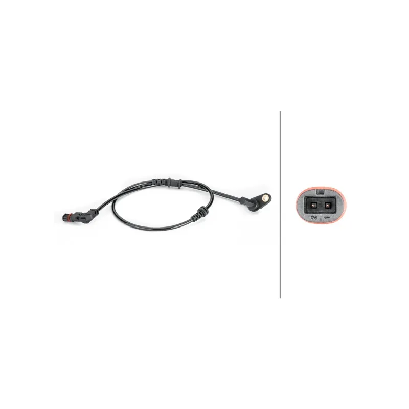 Capteur, vitesse de roue avant gauche HELLA 6PU 012 806-561