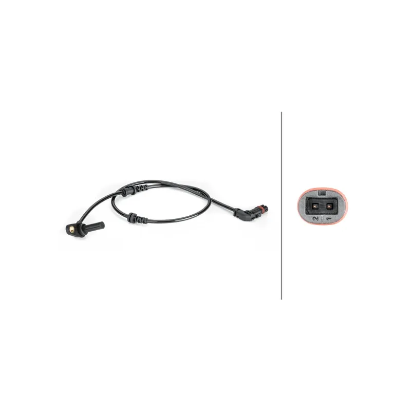 Capteur, vitesse de roue avant droit HELLA 6PU 012 806-571