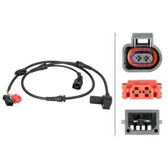 Capteur, vitesse de roue HELLA 6PU 012 806-841