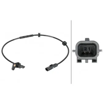 Capteur, vitesse de roue arrière droit HELLA 6PU 012 806-871