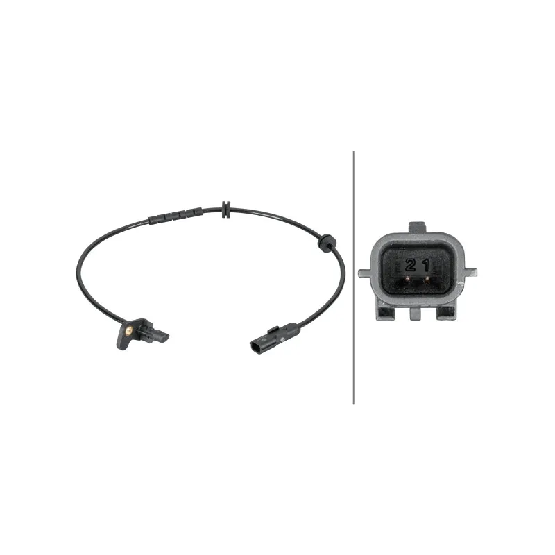 Capteur, vitesse de roue arrière droit HELLA 6PU 012 806-871