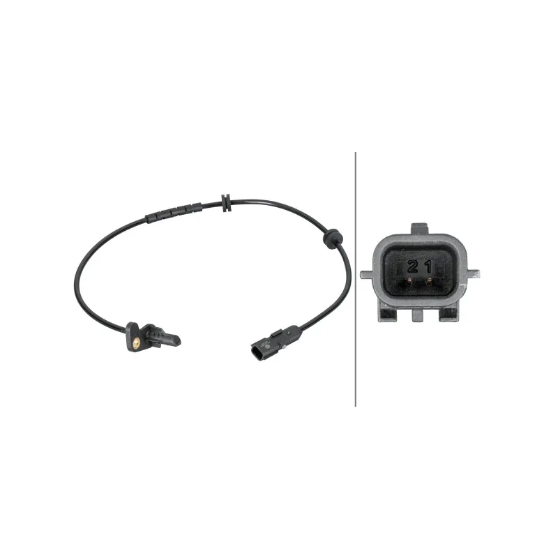 Capteur, vitesse de roue arrière gauche HELLA 6PU 012 806-881