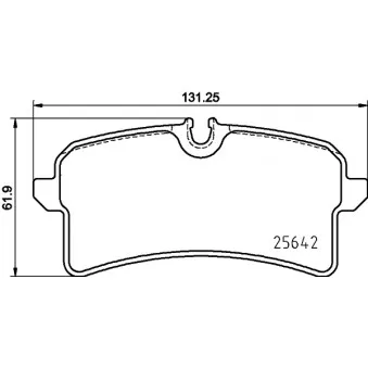 Jeu de 4 plaquettes de frein arrière HELLA 8DB 355 025-571