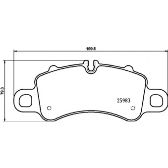 Jeu de 4 plaquettes de frein avant HELLA 8DB 355 025-601