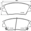 Jeu de 4 plaquettes de frein avant HELLA 8DB 355 025-741 - Visuel 1