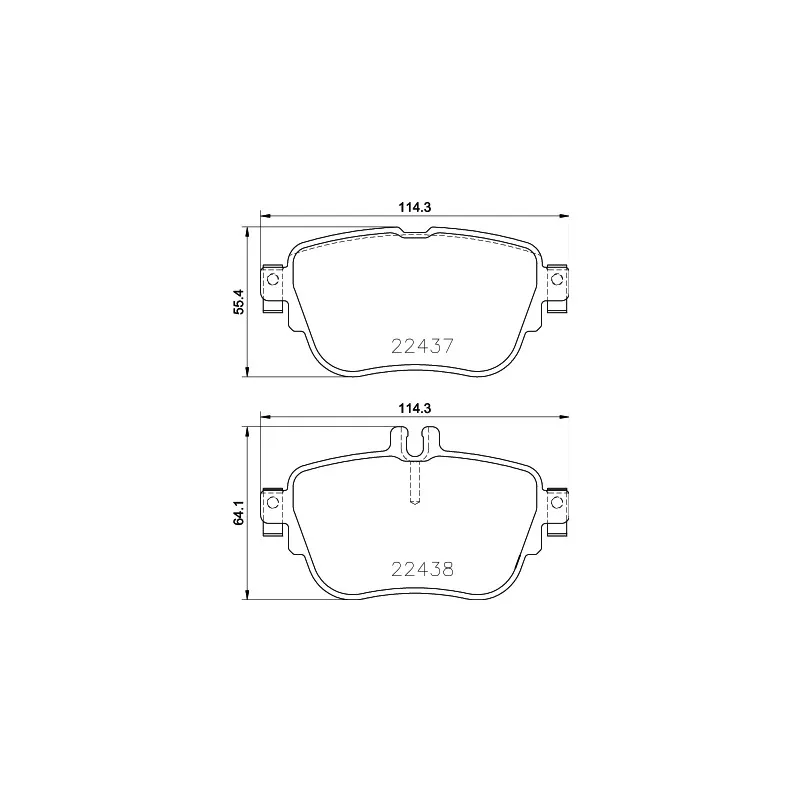 Jeu de 4 plaquettes de frein arrière HELLA 8DB 355 025-781