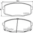 Jeu de 4 plaquettes de frein avant HELLA 8DB 355 025-791 - Visuel 1