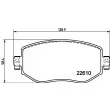 Jeu de 4 plaquettes de frein avant HELLA 8DB 355 025-851 - Visuel 1