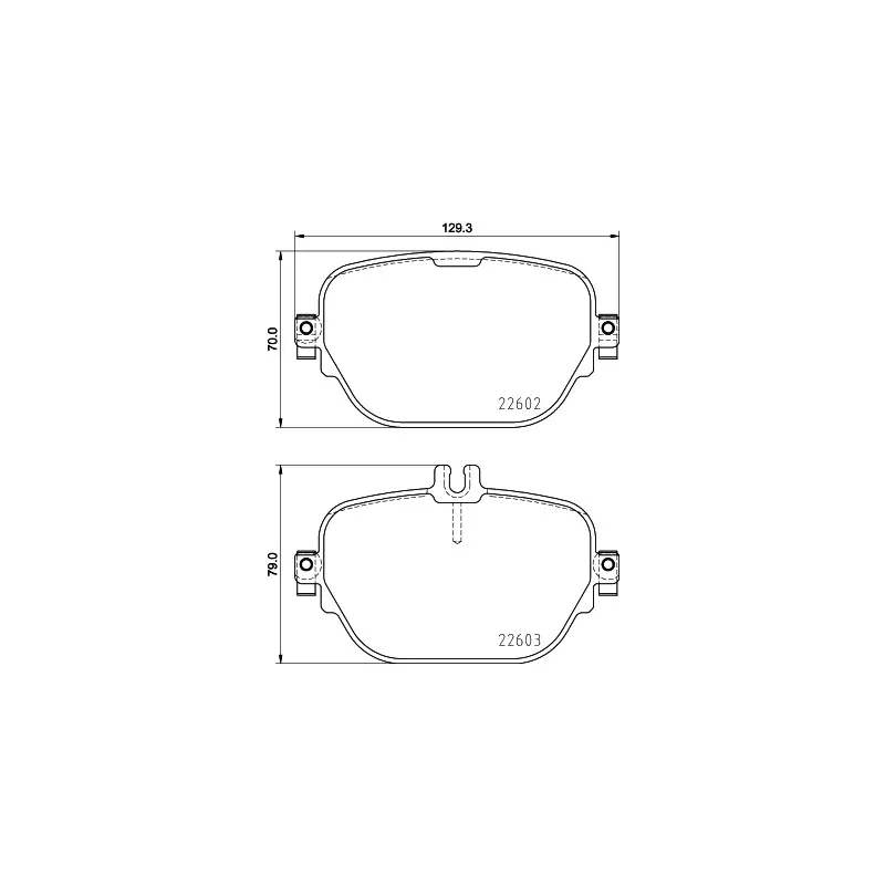 Jeu de 4 plaquettes de frein arrière HELLA 8DB 355 031-711