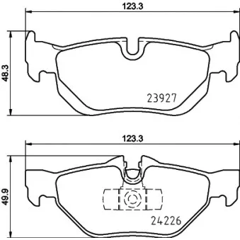 Jeu de 4 plaquettes de frein arrière HELLA 8DB 355 031-781