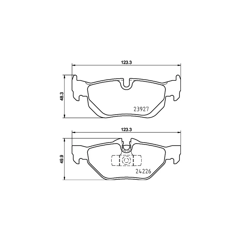 Jeu de 4 plaquettes de frein arrière HELLA 8DB 355 031-781