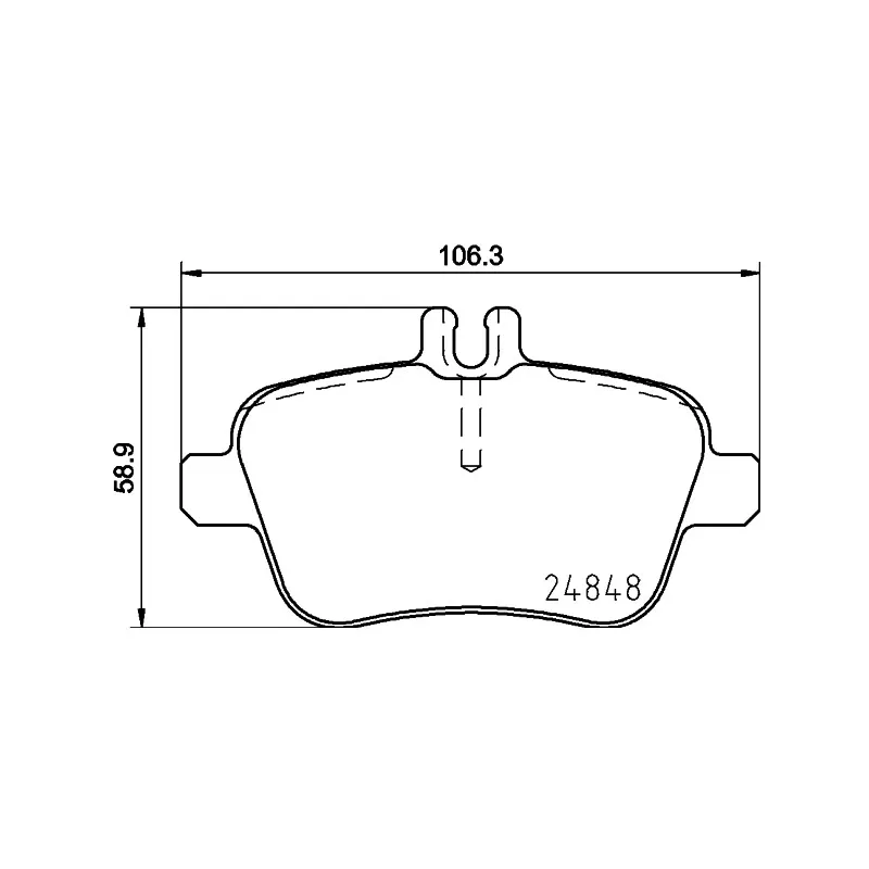 Jeu de 4 plaquettes de frein arrière HELLA 8DB 355 032-061