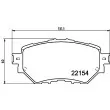 Jeu de 4 plaquettes de frein avant HELLA 8DB 355 032-091 - Visuel 1