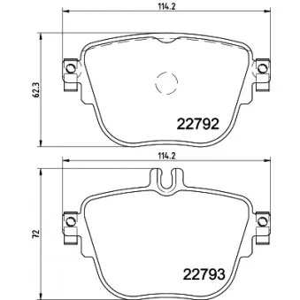 Jeu de 4 plaquettes de frein arrière HELLA 8DB 355 032-161