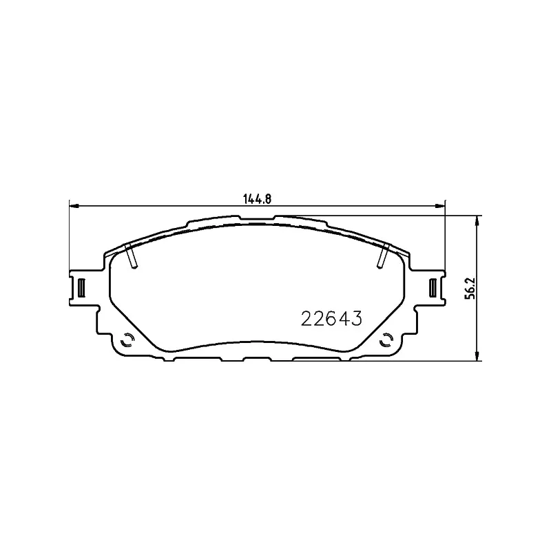 Jeu de 4 plaquettes de frein avant HELLA 8DB 355 032-961