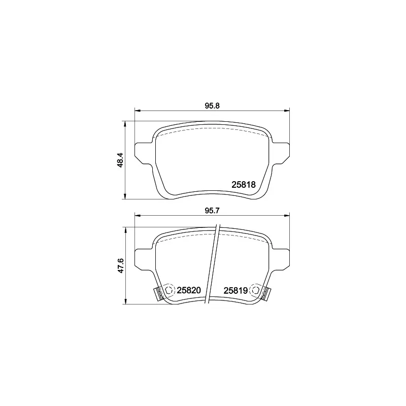 Jeu de 4 plaquettes de frein arrière HELLA 8DB 355 036-431
