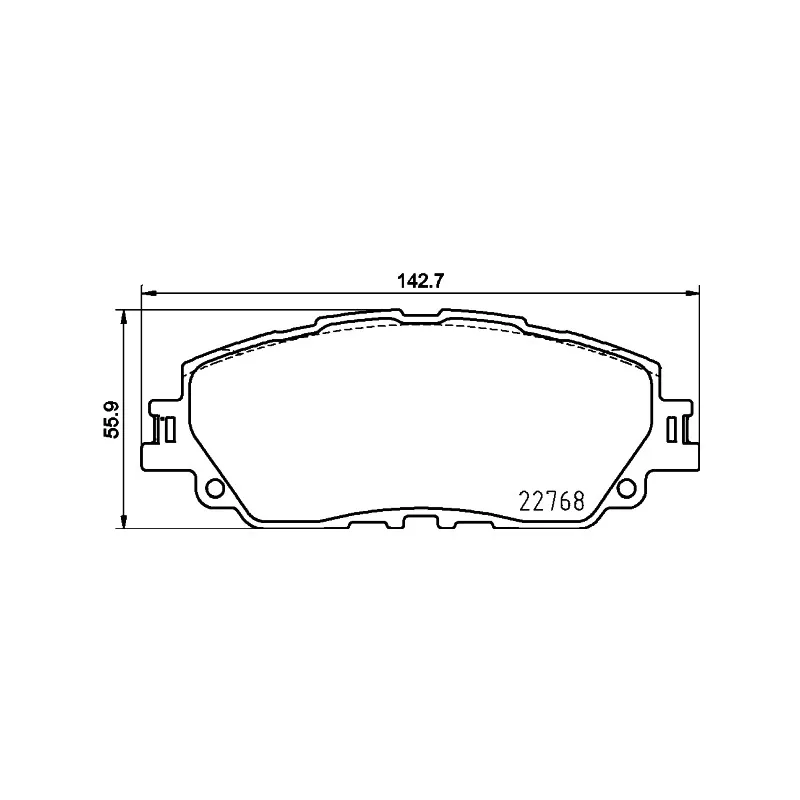 Jeu de 4 plaquettes de frein avant HELLA 8DB 355 036-511