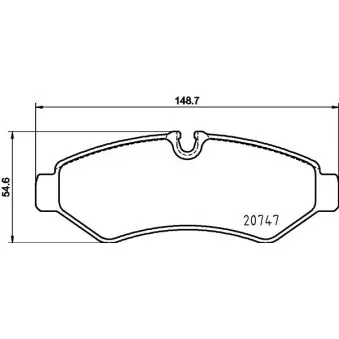 Jeu de 4 plaquettes de frein arrière HELLA 8DB 355 036-861