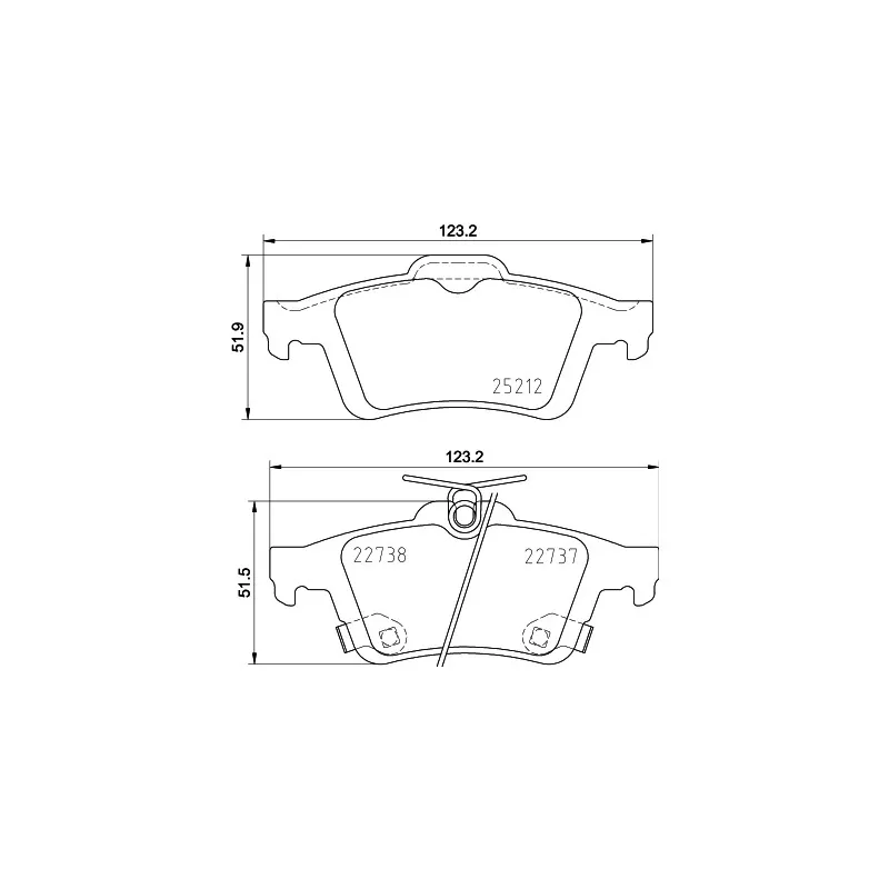 Jeu de 4 plaquettes de frein arrière HELLA 8DB 355 037-661