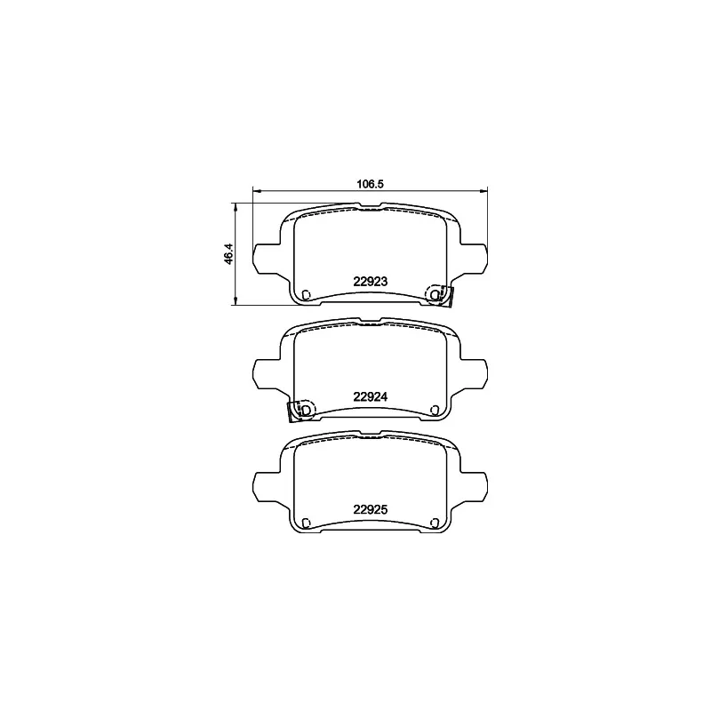 Jeu de 4 plaquettes de frein arrière HELLA 8DB 355 037-721
