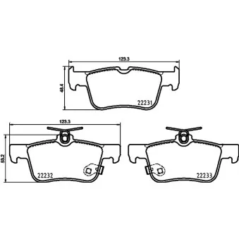Jeu de 4 plaquettes de frein arrière HELLA 8DB 355 037-791