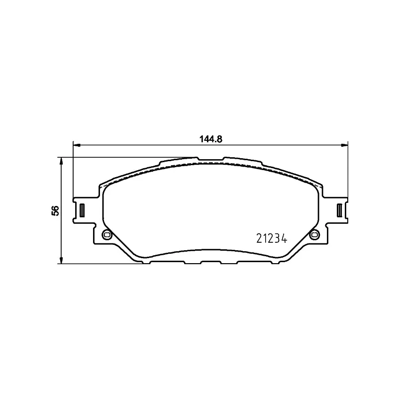 Jeu de 4 plaquettes de frein avant HELLA 8DB 355 037-801