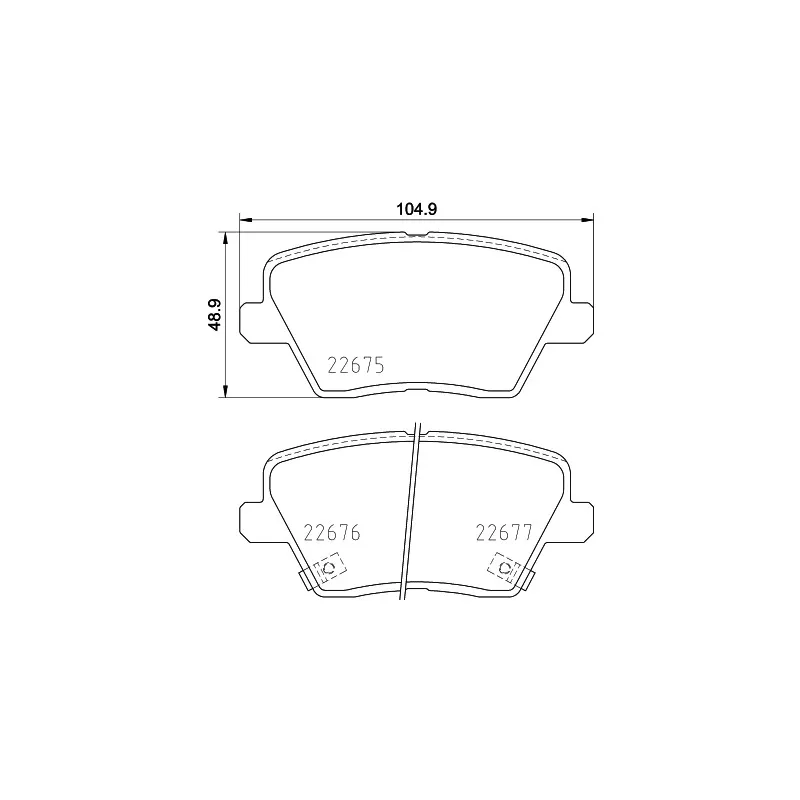 Jeu de 4 plaquettes de frein arrière HELLA 8DB 355 037-891
