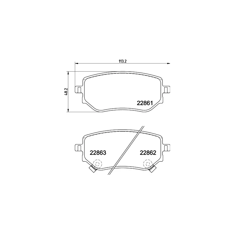 Jeu de 4 plaquettes de frein arrière HELLA 8DB 355 037-951