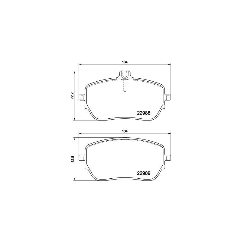 Jeu de 4 plaquettes de frein avant HELLA 8DB 355 037-961