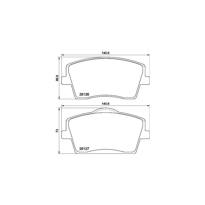 Jeu de 4 plaquettes de frein avant HELLA 8DB 355 039-001