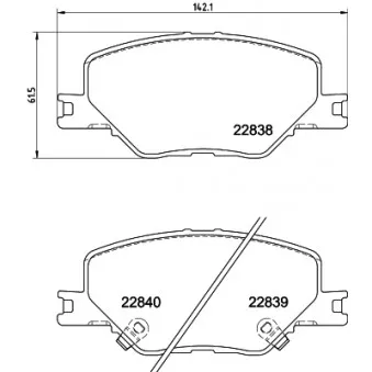 Jeu de 4 plaquettes de frein avant HELLA 8DB 355 039-061