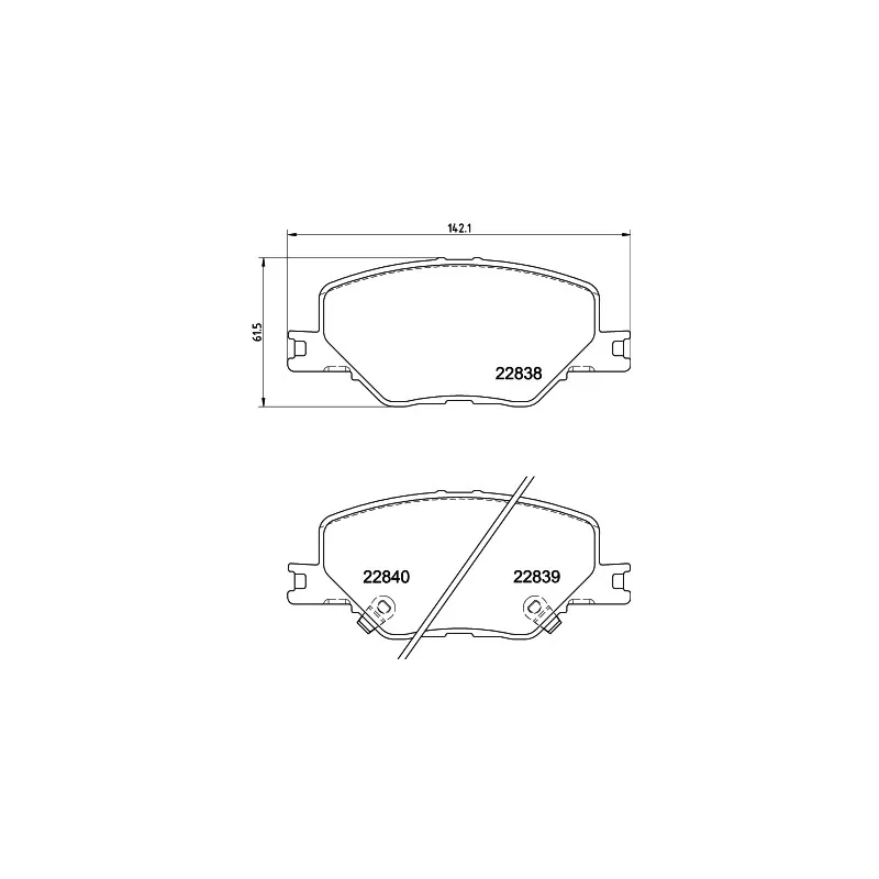 Jeu de 4 plaquettes de frein avant HELLA 8DB 355 039-061