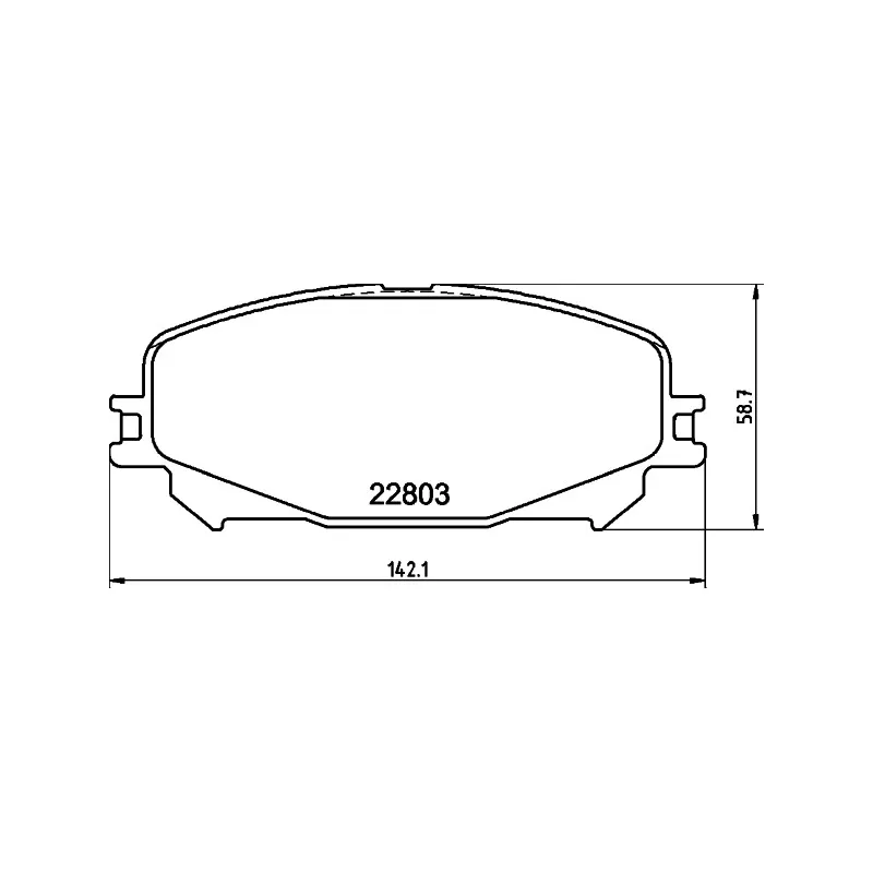 Jeu de 4 plaquettes de frein avant HELLA 8DB 355 039-201