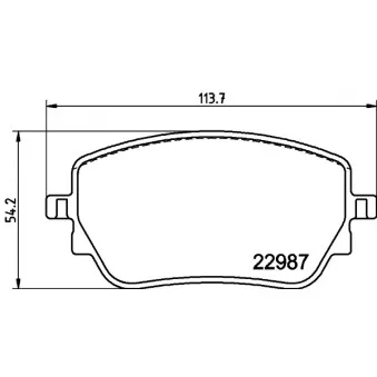 Jeu de 4 plaquettes de frein arrière HELLA 8DB 355 039-231