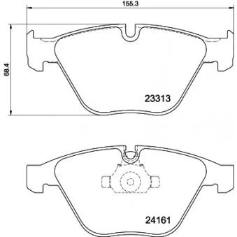Jeu de 4 plaquettes de frein avant HELLA 8DB 355 039-241