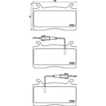 Jeu de 4 plaquettes de frein avant HELLA 8DB 355 039-301