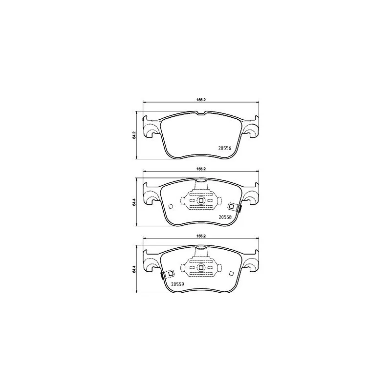 Jeu de 4 plaquettes de frein avant HELLA 8DB 355 039-421