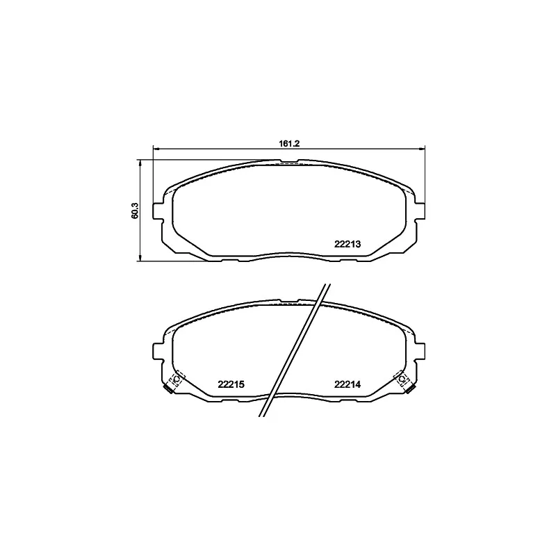 Jeu de 4 plaquettes de frein avant HELLA 8DB 355 039-441