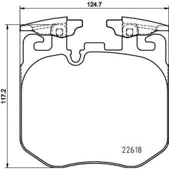 Jeu de 4 plaquettes de frein avant HELLA 8DB 355 039-461