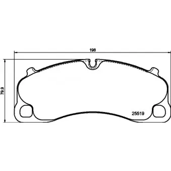 Jeu de 4 plaquettes de frein avant HELLA 8DB 355 039-991