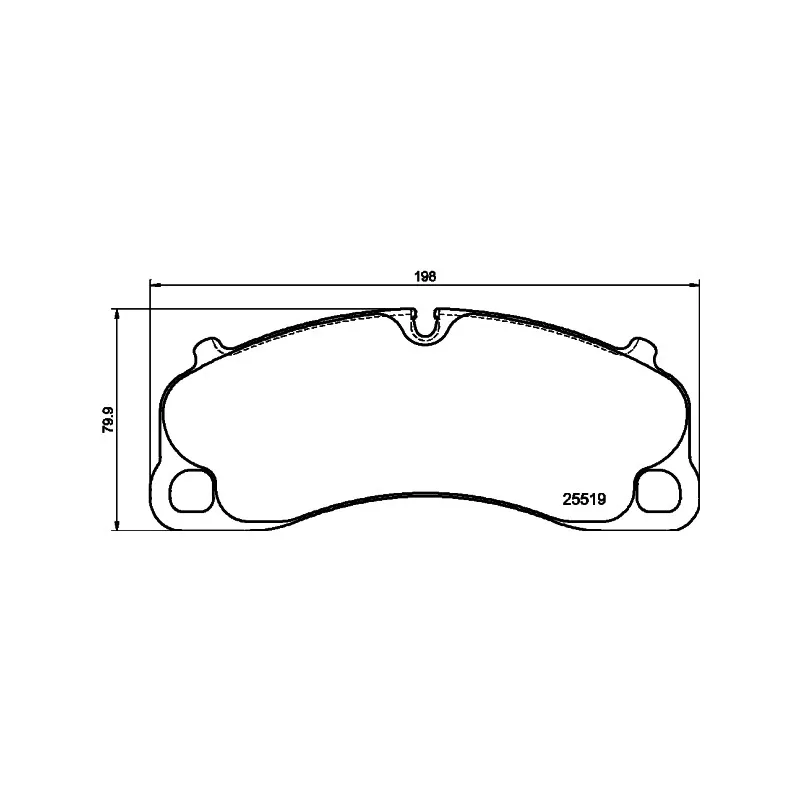 Jeu de 4 plaquettes de frein avant HELLA 8DB 355 039-991
