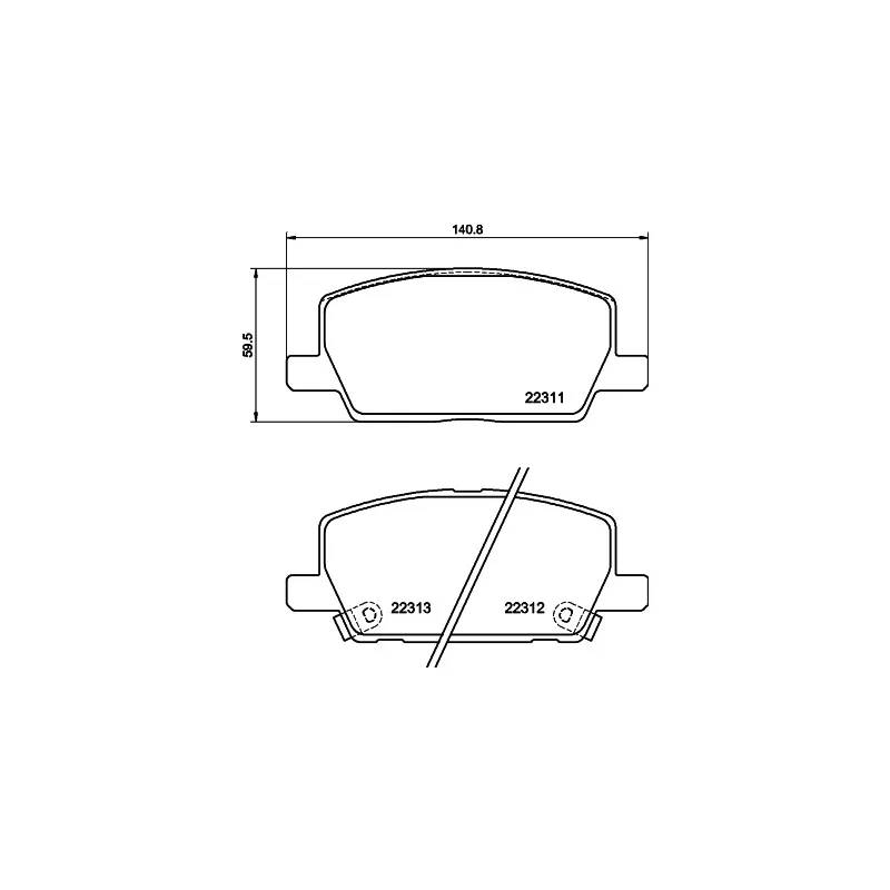 Jeu de 4 plaquettes de frein avant HELLA 8DB 355 040-001