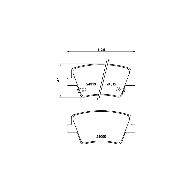 Jeu de 4 plaquettes de frein arrière HELLA 8DB 355 040-041