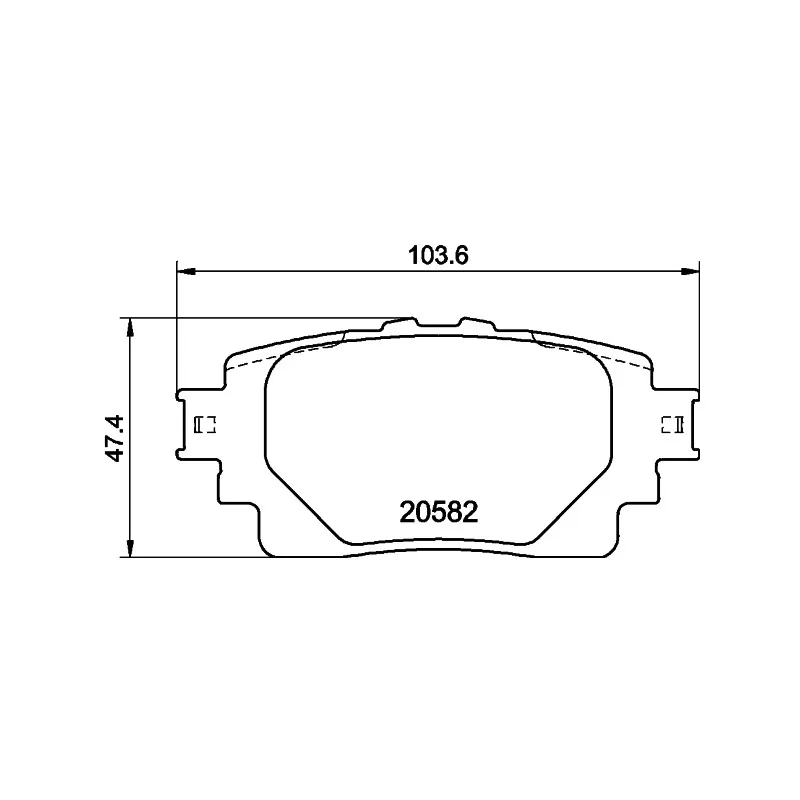 Jeu de 4 plaquettes de frein arrière HELLA 8DB 355 040-121