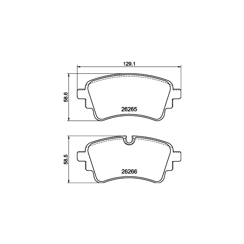 Jeu de 4 plaquettes de frein arrière HELLA 8DB 355 040-941