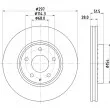 Jeu de 2 disques de frein avant HELLA 8DD 355 126-981 - Visuel 1