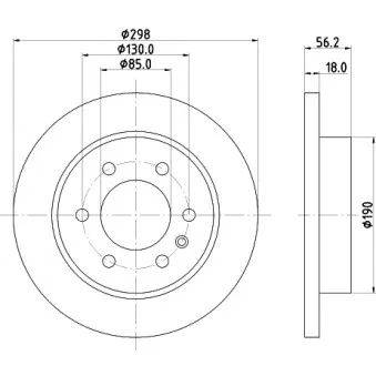 Jeu de 2 disques de frein arrière HELLA 8DD 355 131-831