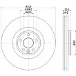 Jeu de 2 disques de frein avant HELLA 8DD 355 131-961 - Visuel 1